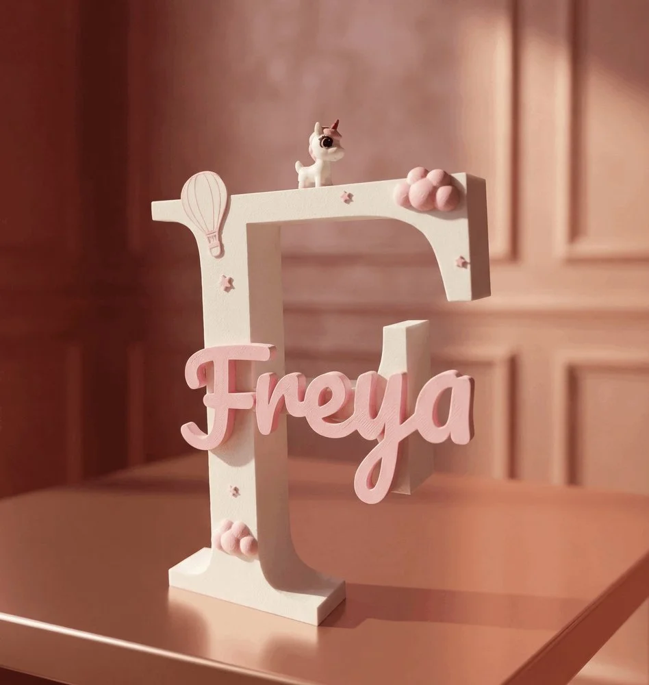 Personalised Initial Letter with Name & Decor